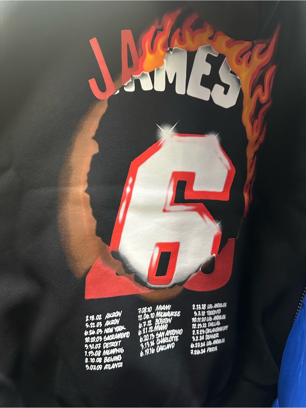 Nike Black Jacket with Red, White & Orange Flame Graphic